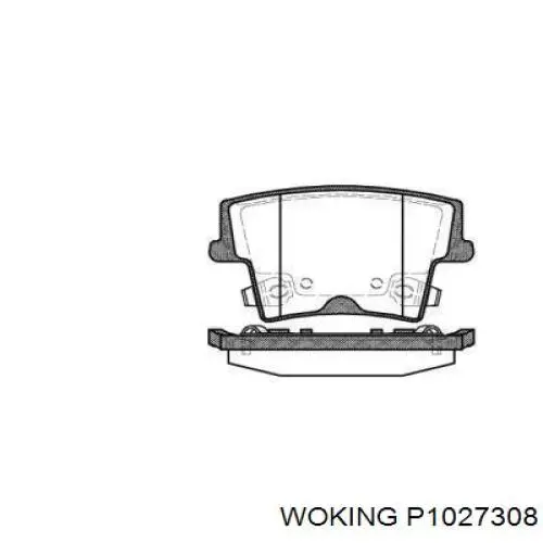 Задние тормозные колодки P1027308 Woking