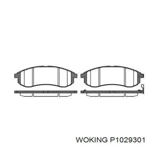 P1029301 Woking передние тормозные колодки