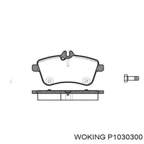 Передние тормозные колодки P1030300 Woking
