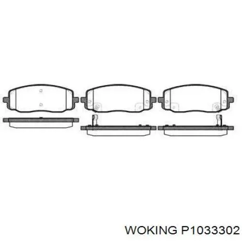 Передние тормозные колодки P1033302 Woking