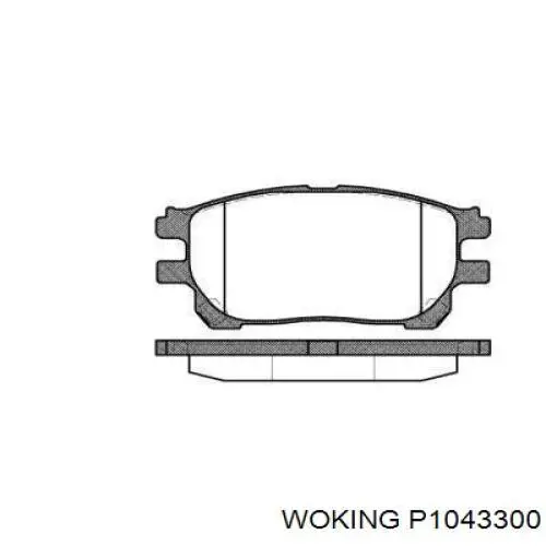 Передние тормозные колодки P1043300 Woking