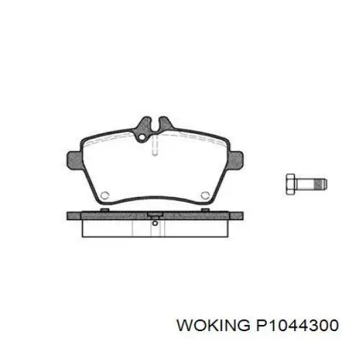 Передние тормозные колодки P1044300 Woking