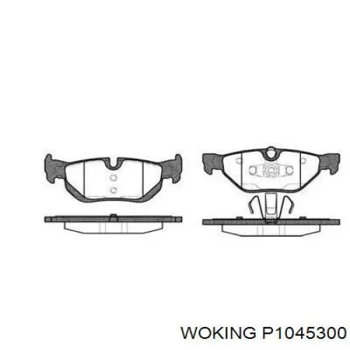 Задние тормозные колодки P1045300 Woking