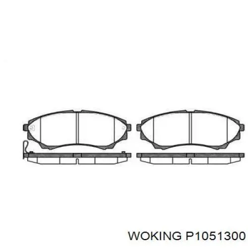 Передние тормозные колодки P1051300 Woking