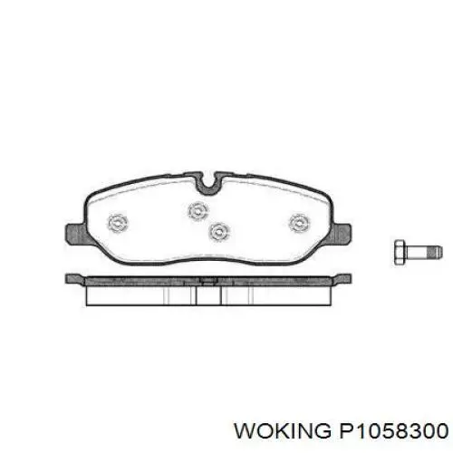 Передние тормозные колодки P1058300 Woking