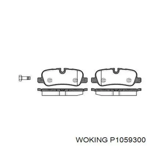 Задние тормозные колодки P1059300 Woking