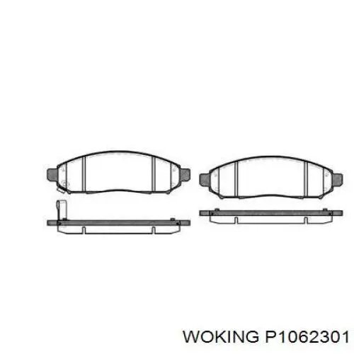 Передние тормозные колодки P1062301 Woking