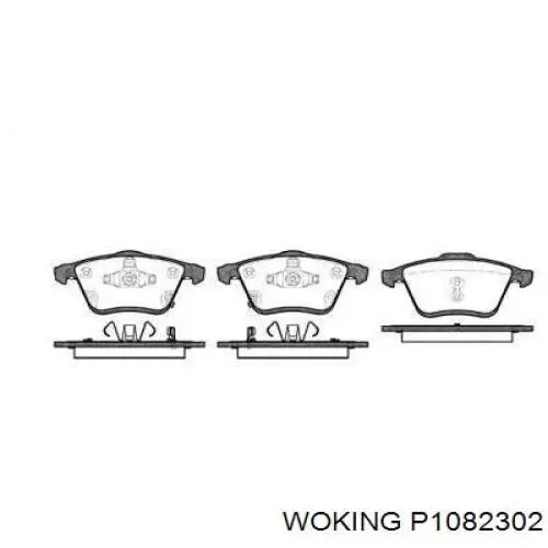 P10823.02 Woking колодки тормозные передние дисковые