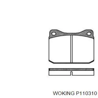 Передние тормозные колодки P110310 Woking