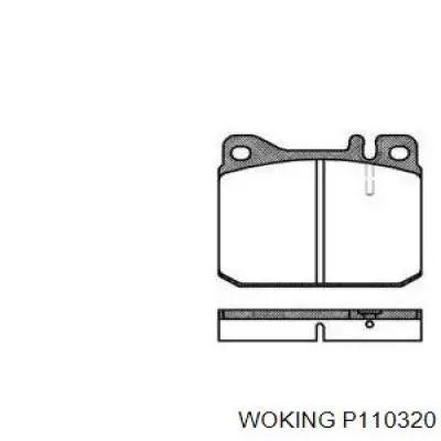 Передние тормозные колодки P110320 Woking