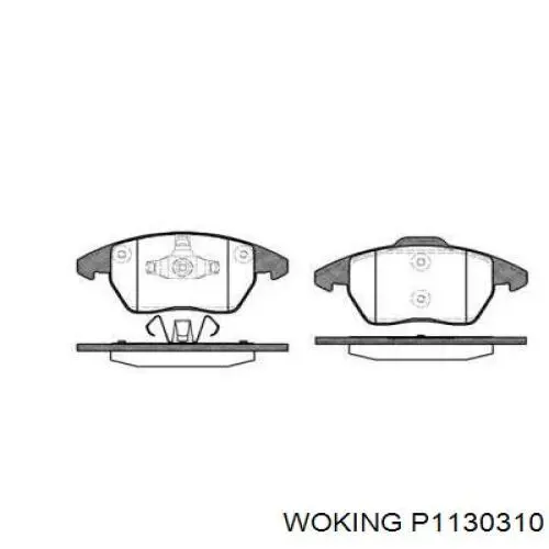 Передние тормозные колодки P1130310 Woking