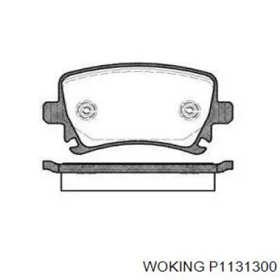 P1131300 Woking колодки тормозные задние дисковые