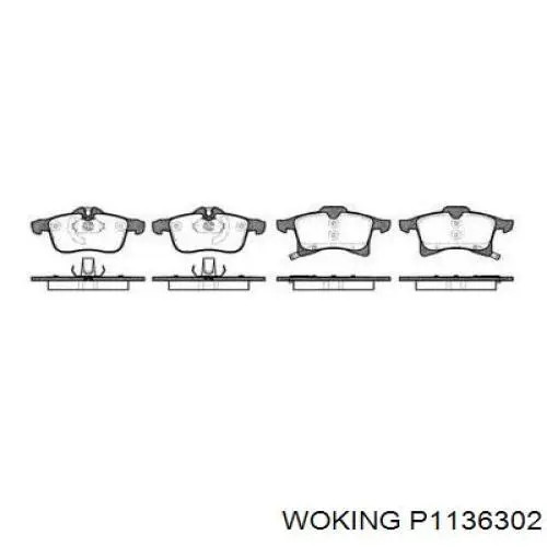 P11363.02 Woking передние тормозные колодки