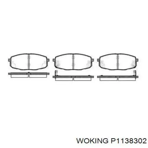 Передние тормозные колодки P1138302 Woking