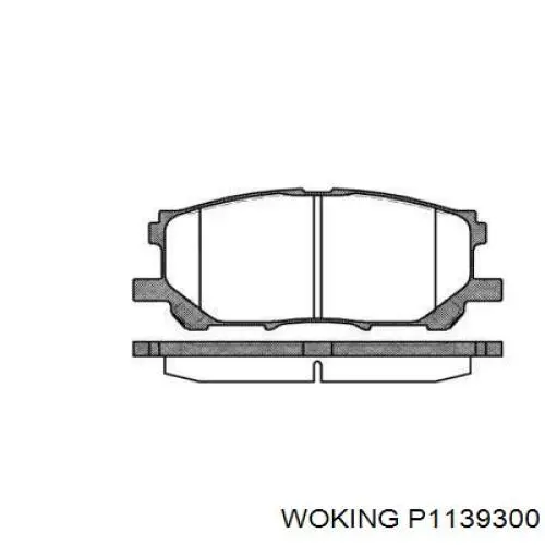 Передние тормозные колодки P1139300 Woking