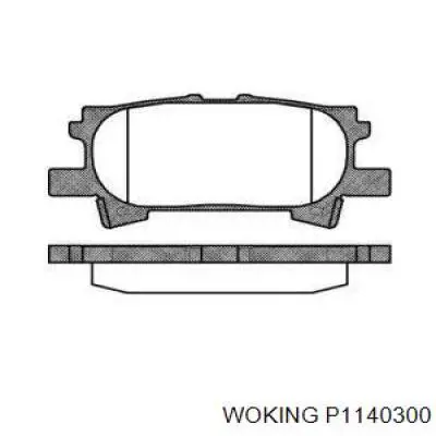 Задние тормозные колодки P1140300 Woking