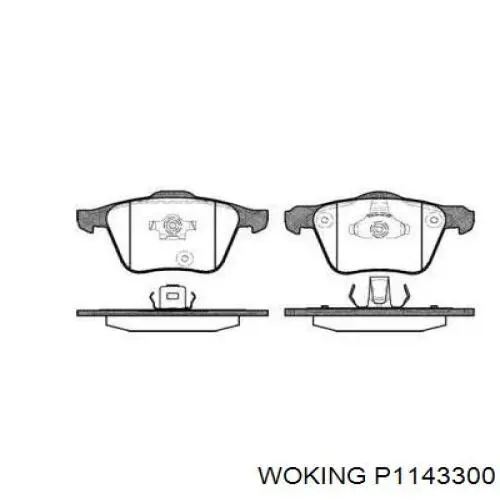 Передние тормозные колодки P1143300 Woking