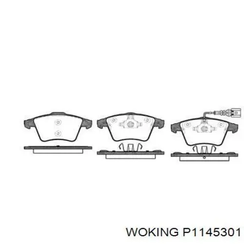P1145301 Woking передние тормозные колодки