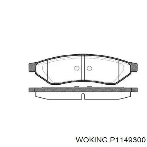 Задние тормозные колодки P1149300 Woking