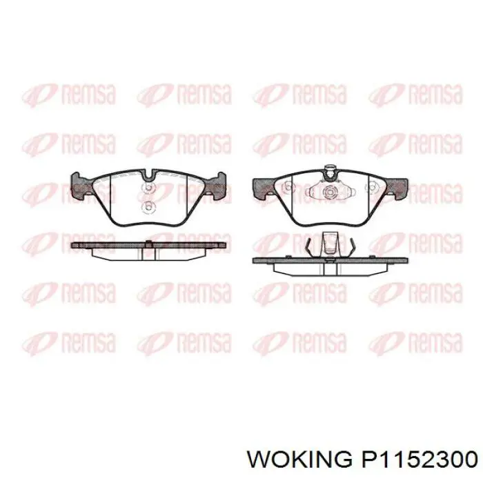 Передние тормозные колодки P1152300 Woking