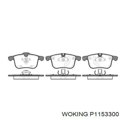 Передние тормозные колодки P1153300 Woking