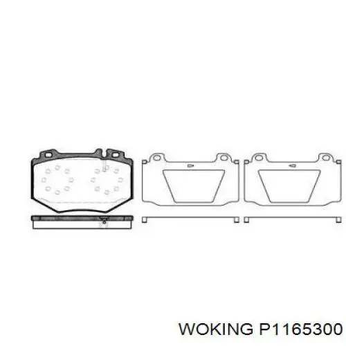 Передние тормозные колодки P1165300 Woking