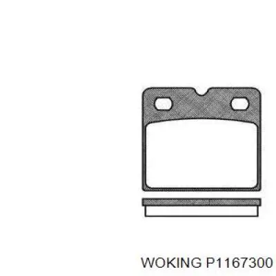 Задние тормозные колодки P1167300 Woking