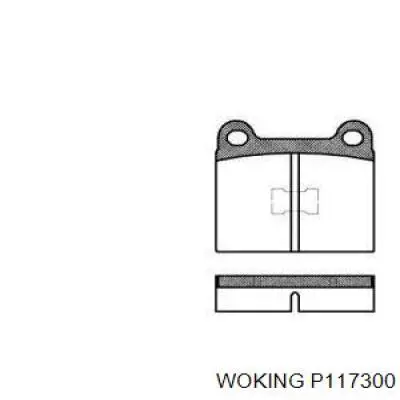 Передние тормозные колодки P117300 Woking