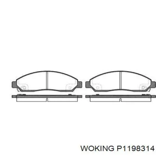 Передние тормозные колодки P1198314 Woking