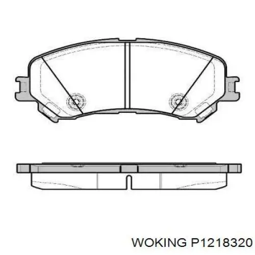 Передние тормозные колодки P1218320 Woking