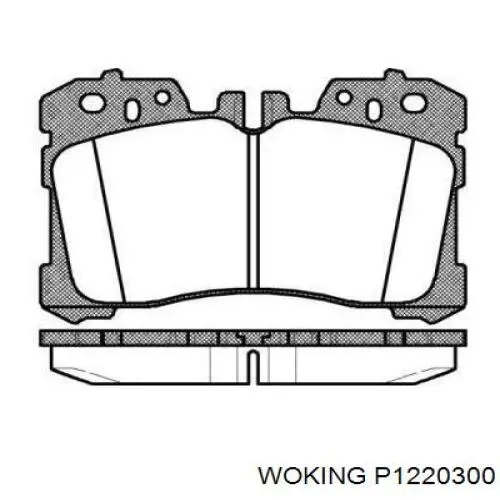 Передние тормозные колодки P1220300 Woking