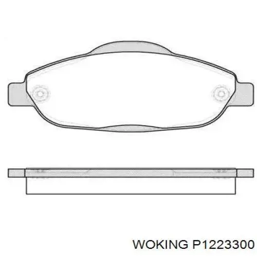 Передние тормозные колодки P1223300 Woking