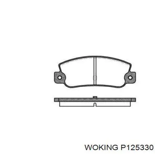 Задние тормозные колодки P125330 Woking