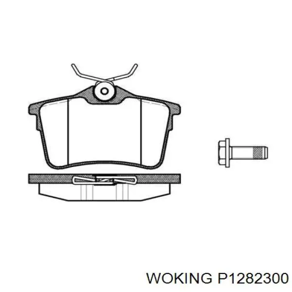 Задние тормозные колодки P1282300 Woking