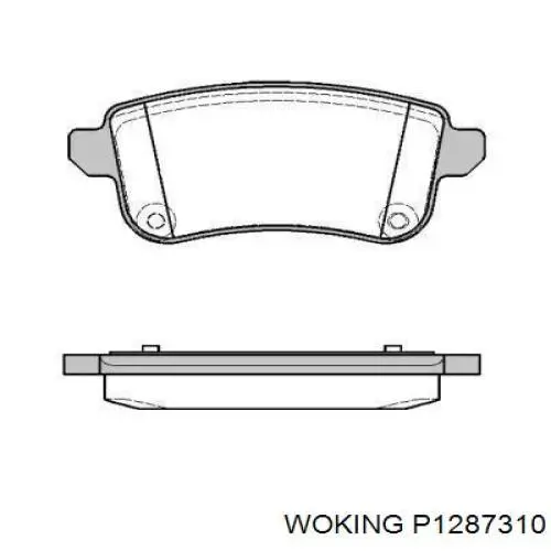 Задние дисковые колодки Woking P1287310