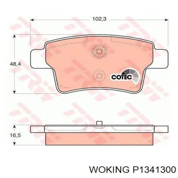Колодки дисковые  Woking P1341300 цена, от 22.49 USD