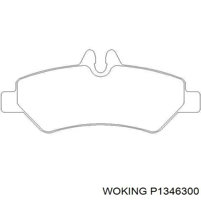 Задние тормозные колодки P1346300 Woking