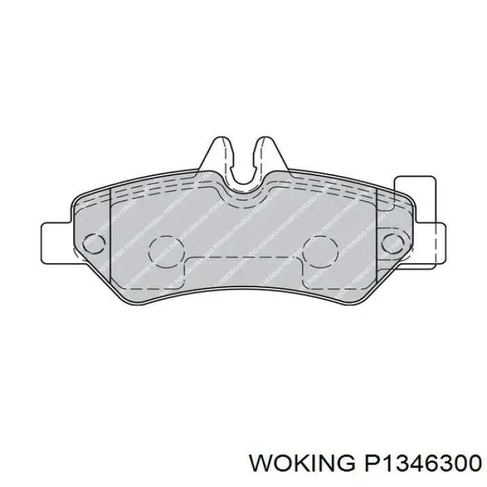 Купить P1346300 Woking Колодки тормозные задние, дисковые