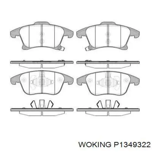 P1349322 Woking Колодки передние