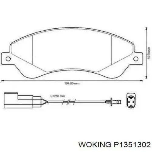 Колодки Woking P1351302 цена, от 31.67 USD
