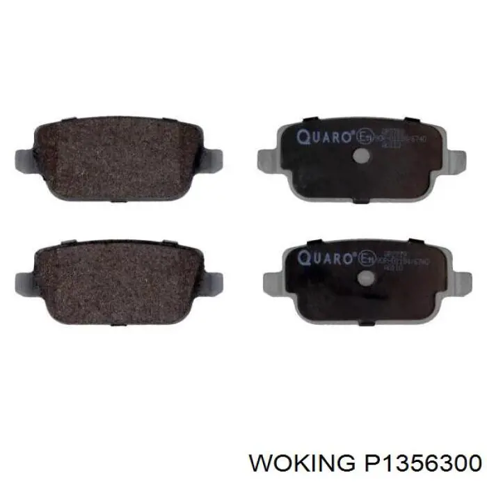 P1356300 Woking колодки тормозные задние дисковые