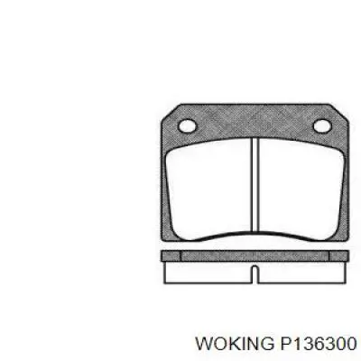 Задние тормозные колодки P136300 Woking