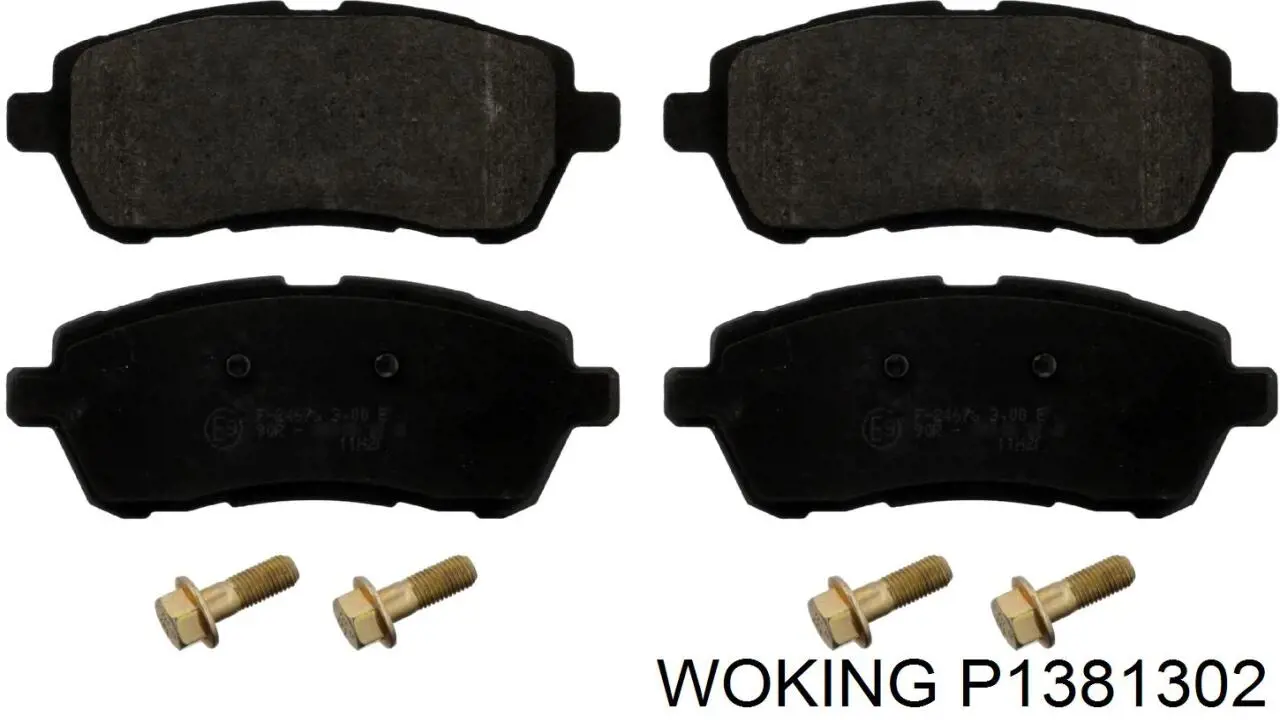 P1381302 Woking колодки тормозные передние дисковые