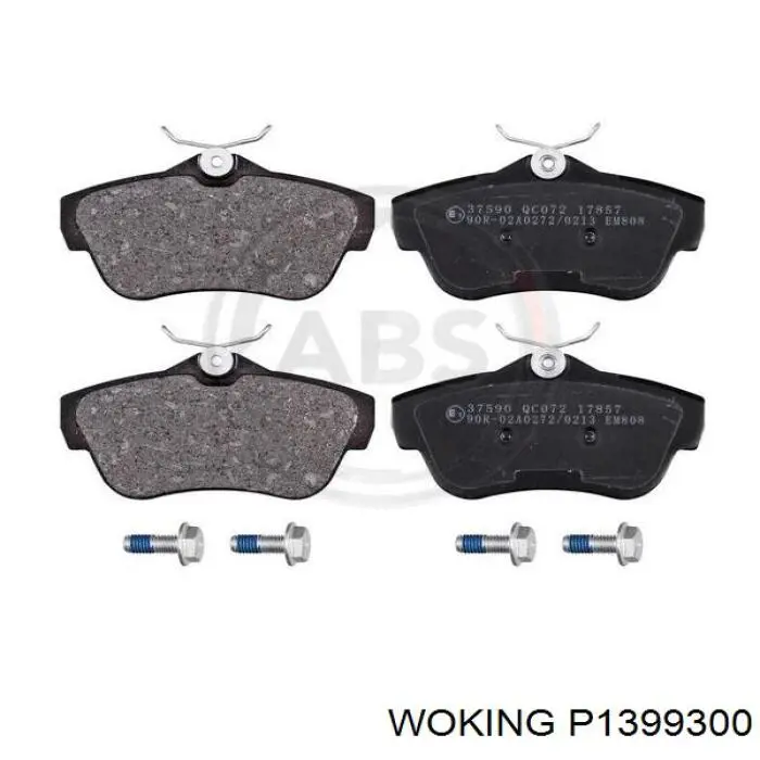 P1399300 Woking Колодки тормозные дисковые комплект