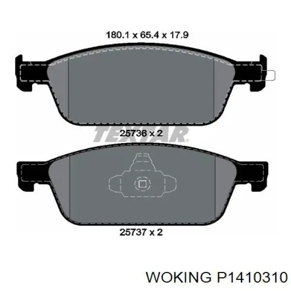 Колодки Woking P1410310 цена, от 32.05 USD