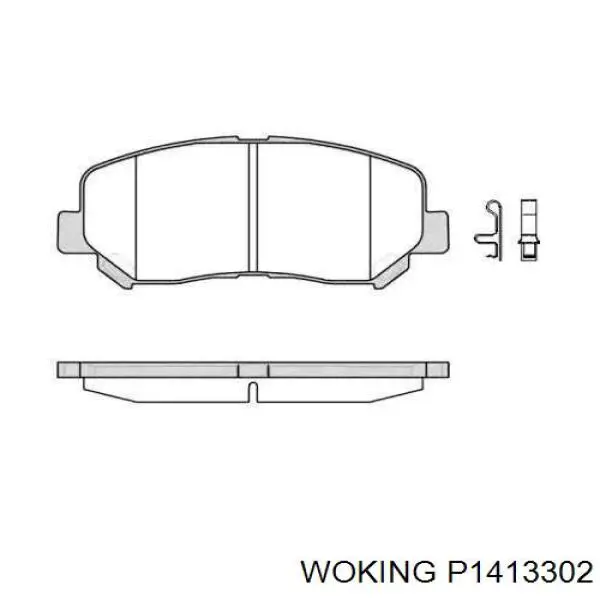 Передние тормозные колодки P1413302 Woking