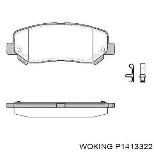 P14133.22 Woking sapatas do freio dianteiras de disco