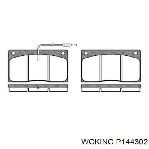 Передние тормозные колодки P144302 Woking