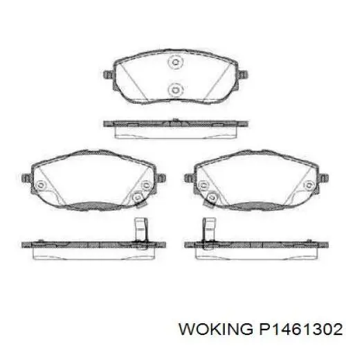 P1461302 Woking колодки тормозные передние дисковые