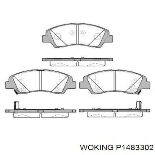 Передние тормозные колодки P1483302 Woking